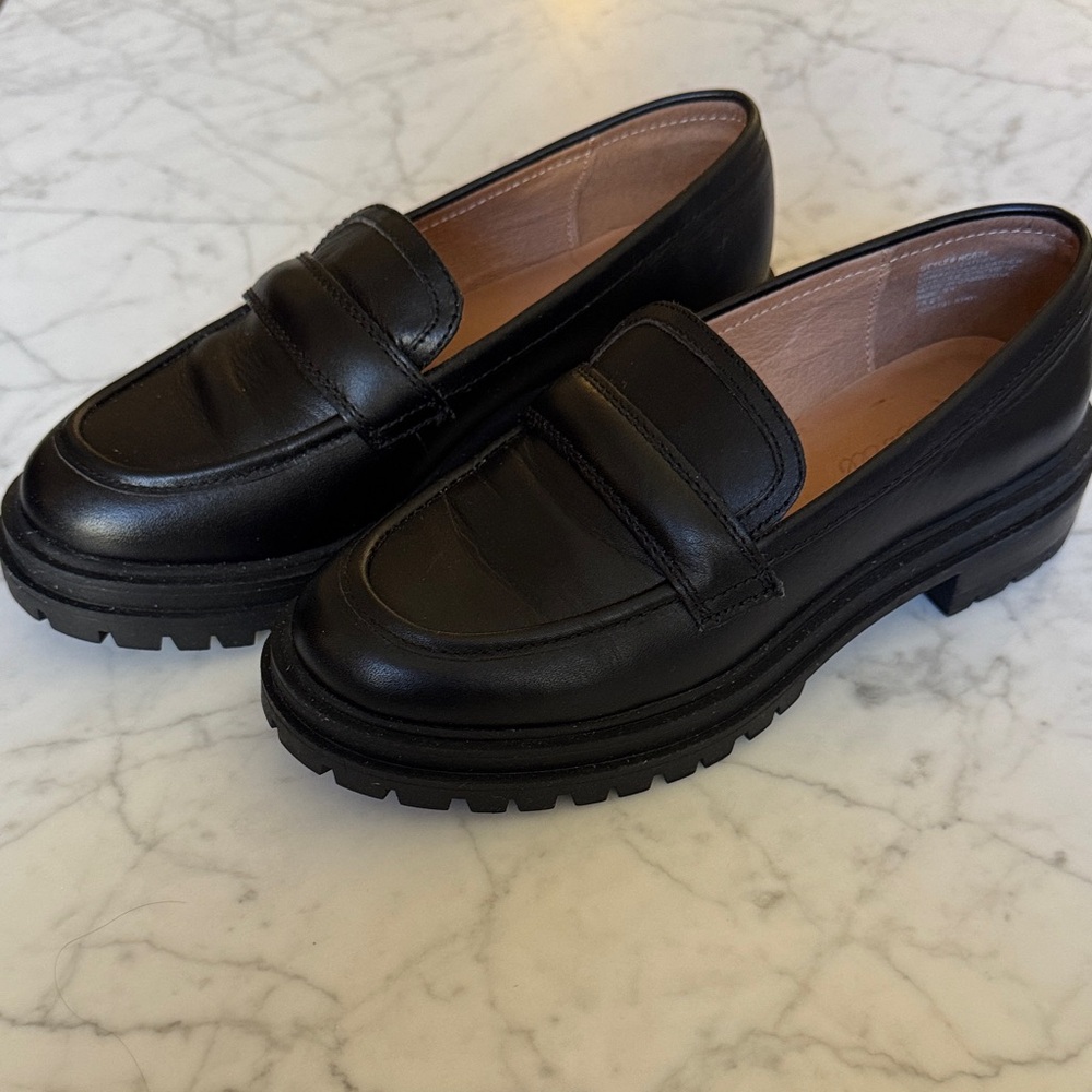 Madewell Black Leather Loafers for Women